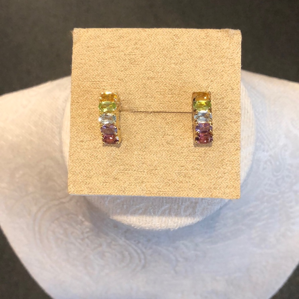 Silver with gold plating earrings